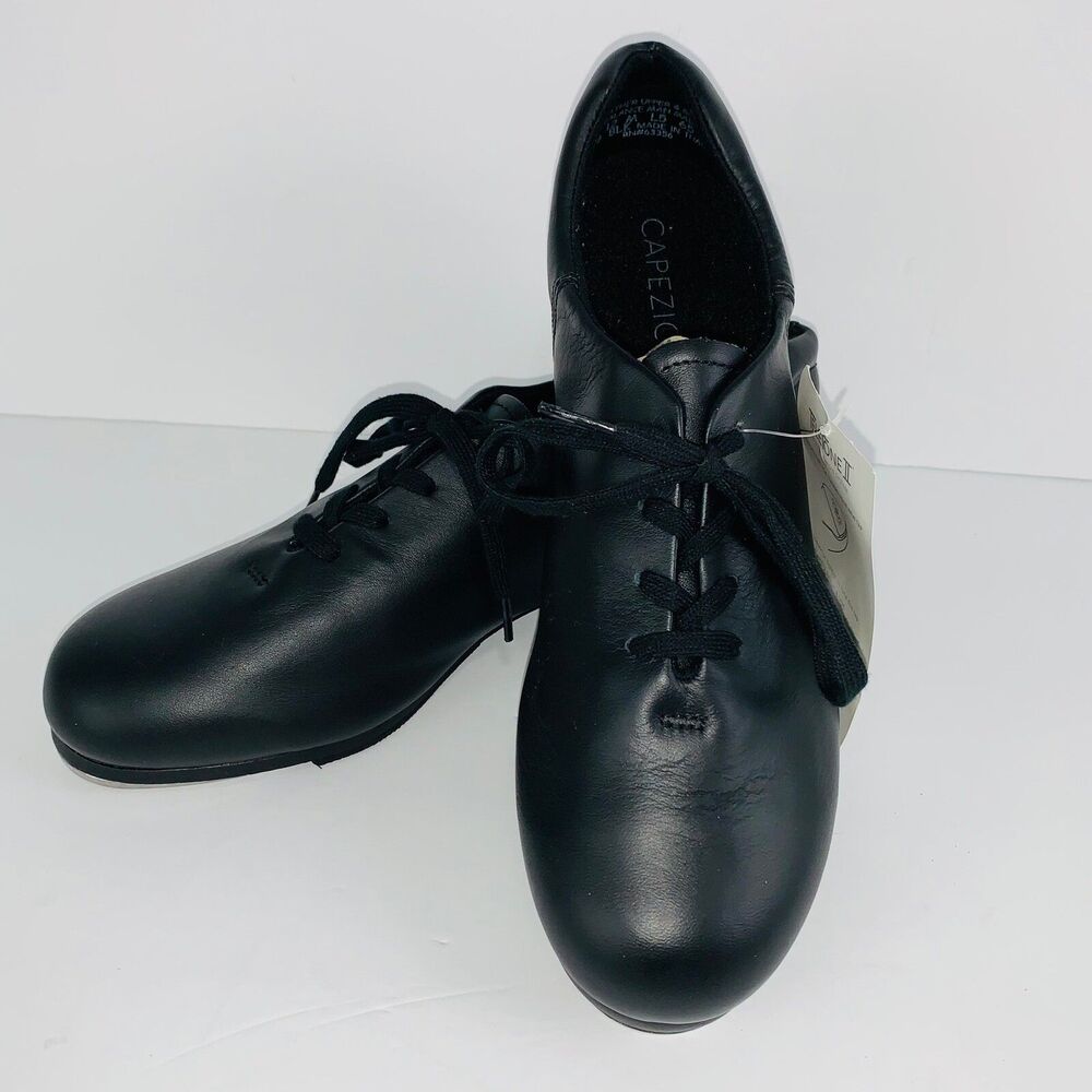 Capezio UNISEX 12M Tele-Tone II Tap Shoes Size (BLK) Leather NWT